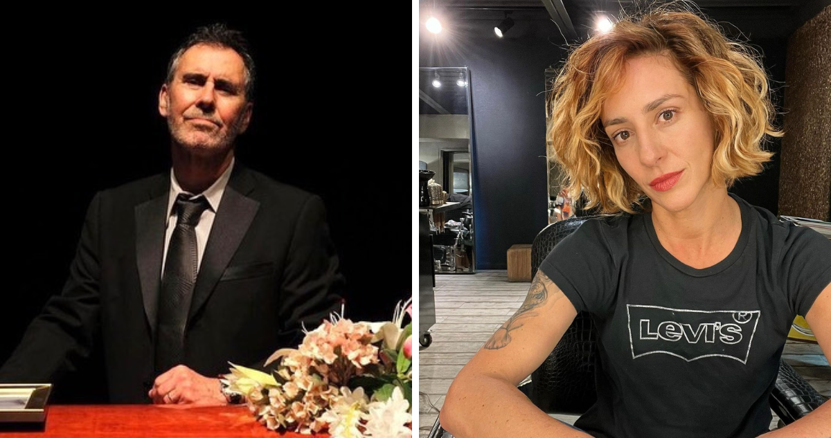 Cristián Campos (izquierda) y Rafaella Di Girolamo (derecha) en referencia a acusación de abuso sexual infantil