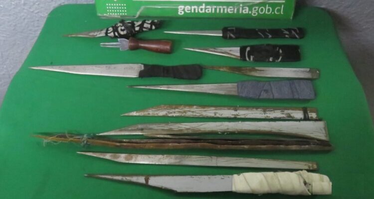 Reo agrede a gendarme en cárcel de Osorno: lo sorprendió con arma hechiza