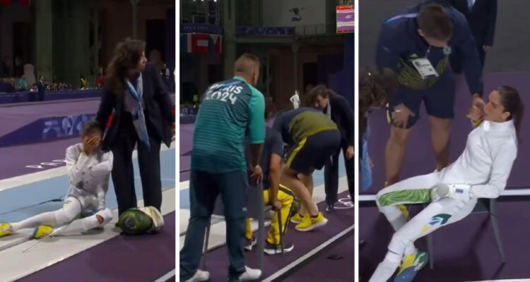 Brasileña Nathalie Moellhausen compitió con un tumor en la Esgrima de París 2024.