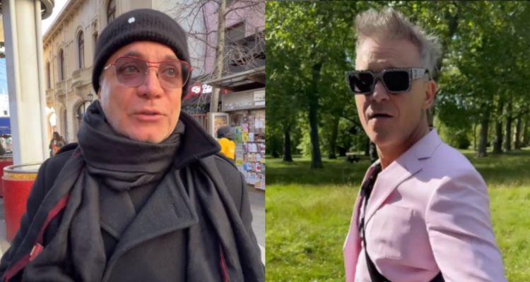 Lucho Jara (Izquierda) y Robbie Williams (derecha) en referencia a trend