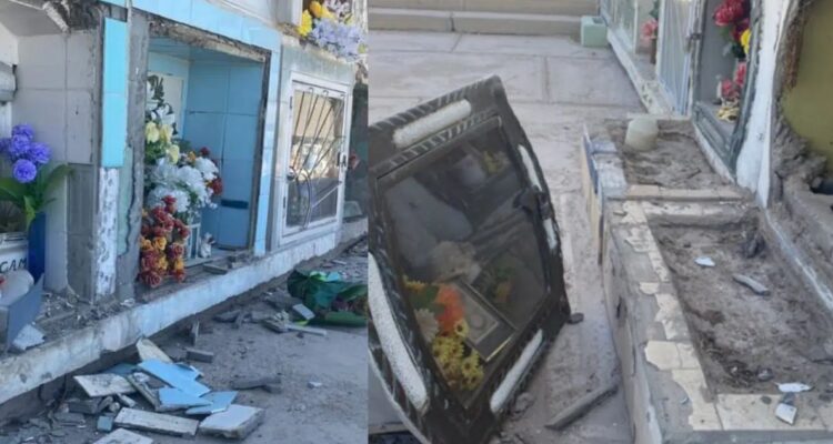 Más de 60 lápidas fueron robadas desde el cementerio minero de Chuquicamata en Antofagasta