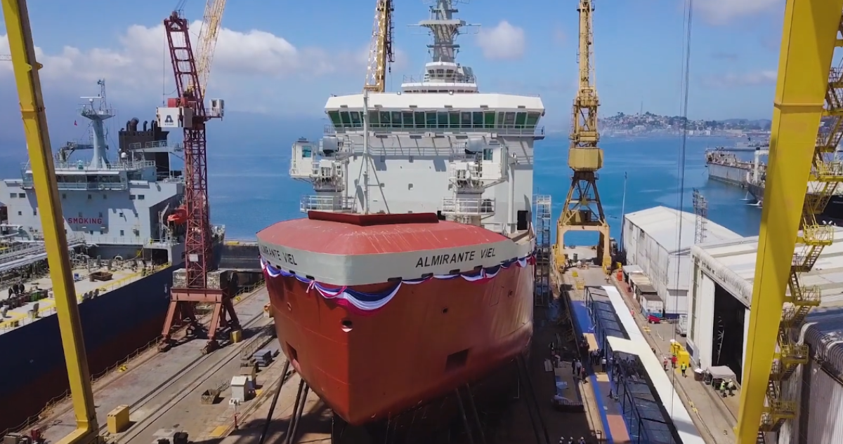 Imagen del rompehielos “Almirante Viel”