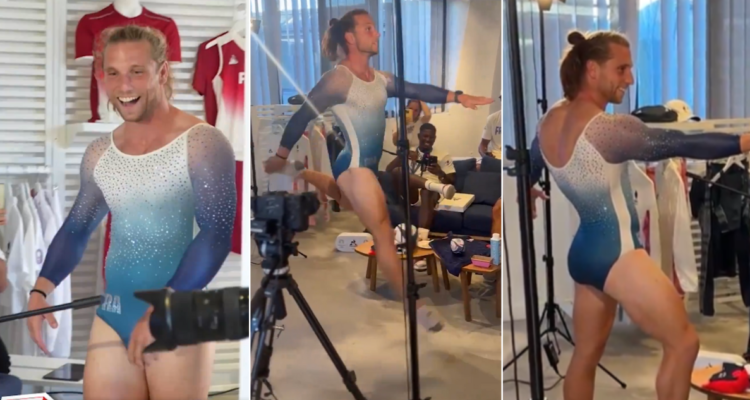 Capitán del Rugby seven de Francia celebró en mallas de gimnasia el oro en París 2024.