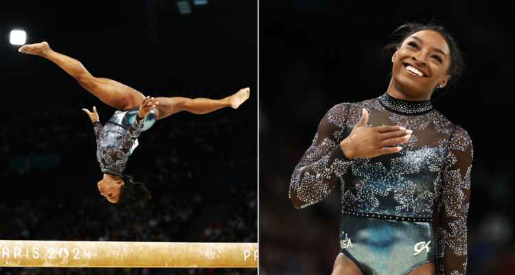 Simone Biles enamoró a París con brillante performance.