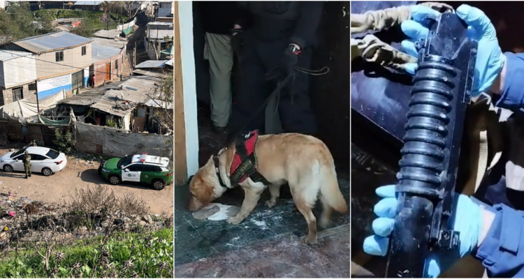 Demuelen casas de campamento de Talagante usadas en secuestros: encuentran escopetas y lanza granadas