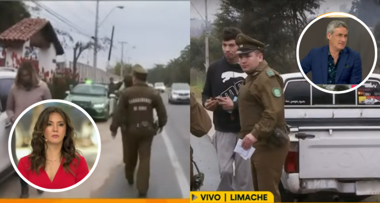 Capturas de Canal 13 sobre supuesto ataque a equipo de Tu Día