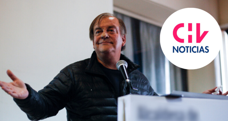 Francisco Vidal (fondo) y logo de CHV (miniatura)