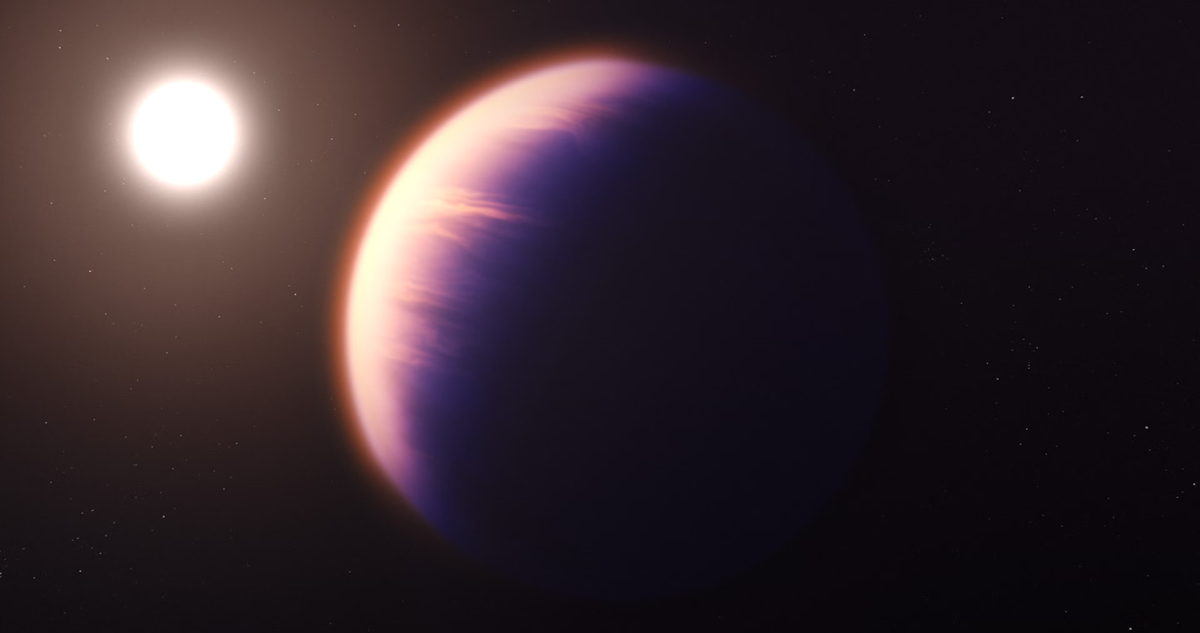 La NASA, descubrió que el exoplaneta WASP-39 b presenta notables diferencias de temperatura entre su eterna mañana y tarde.