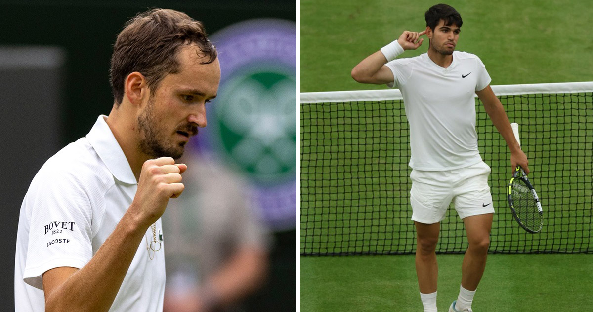 Medvedev y Alcaraz animarán una de las semifinales de Wimbledon.
