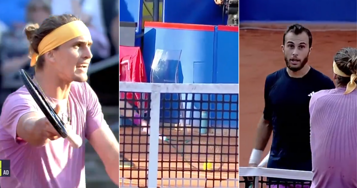 Zverev estalla contra rival tras polémico cobro en Hamburgo.