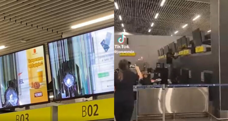 Libre y sin poder volver al Aeropuerto de Santiago quedó protagonista de incidentes tras sufrir estafa