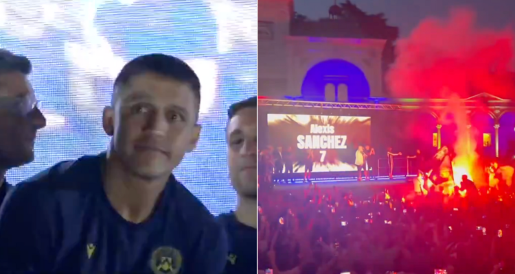 Alexis Sánchez es recibido por una multitud de hinchas de Udinese.