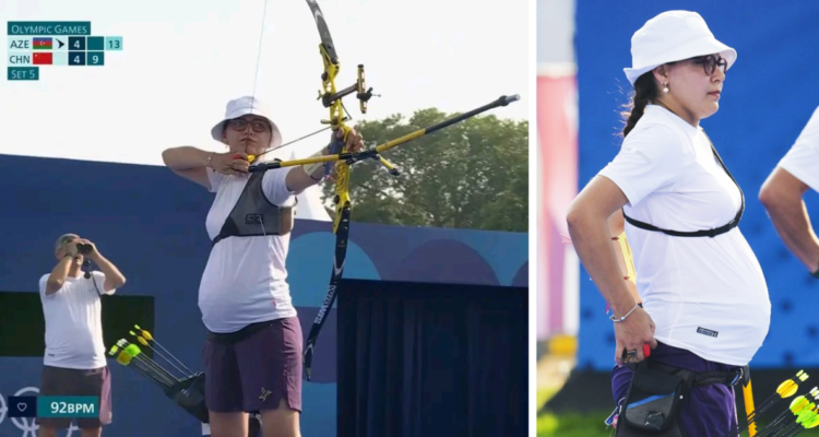 “Sentí que mi bebé me pateaba”: arquera compitió en JJOO de París con 6 meses y medio de embarazo