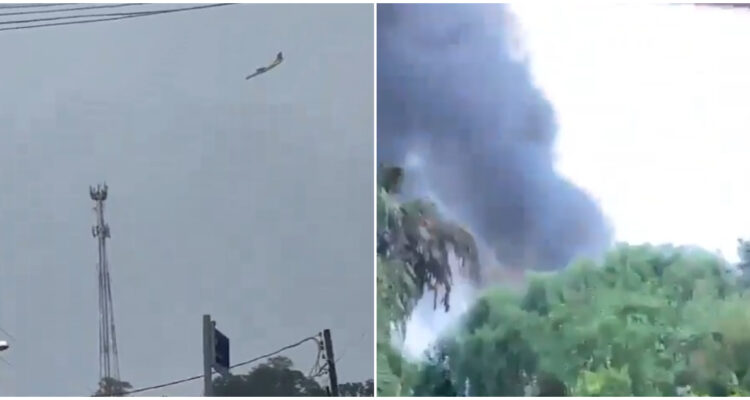 avión estrellándose