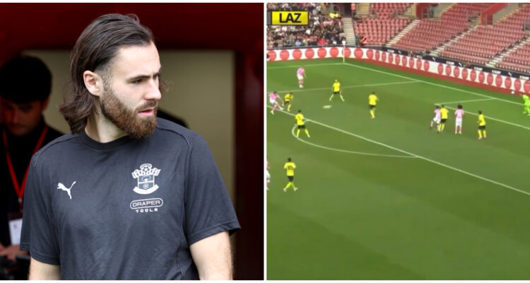 Ben Brereton anota su primer gol como titular junto al Southampton.