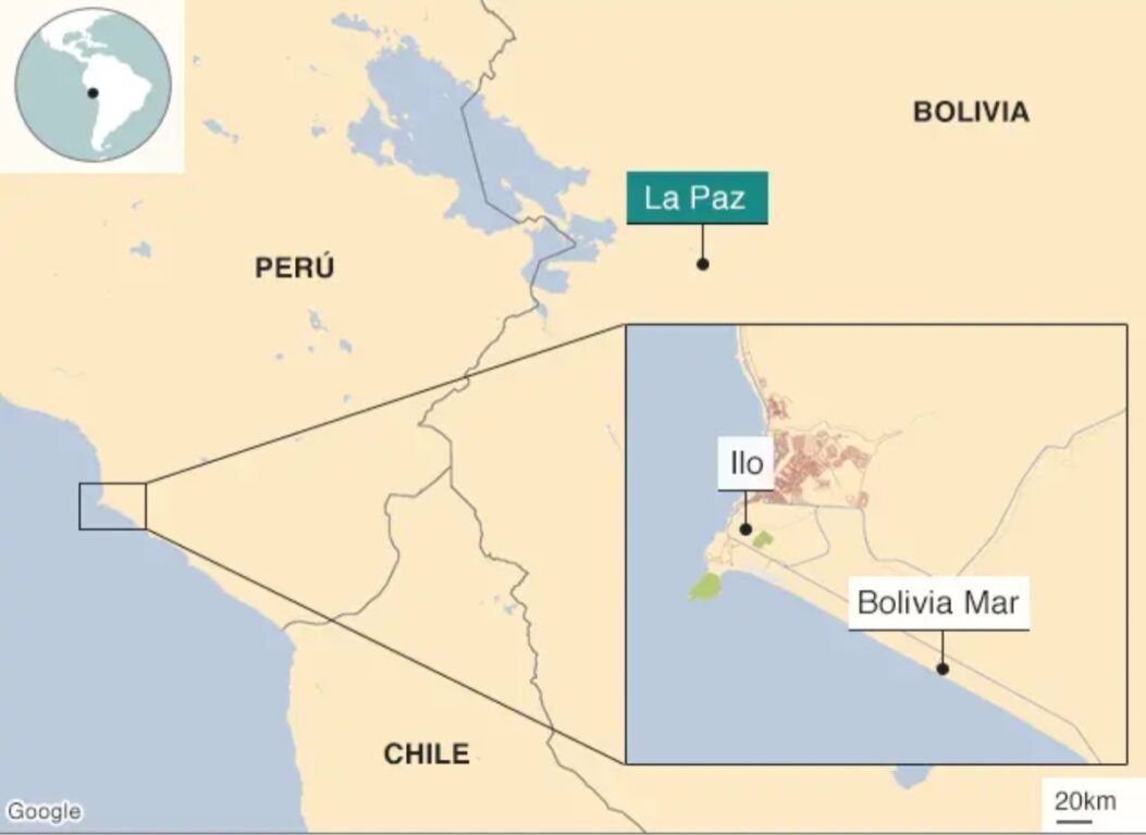 Localización de playa Boliviamar