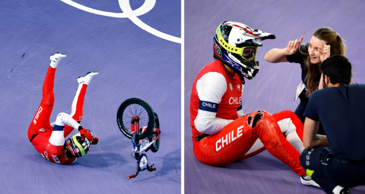 Chileno Mauricio Molina sufre impactante caída en semifinal del BMX y se retira por lesión de los JJOO