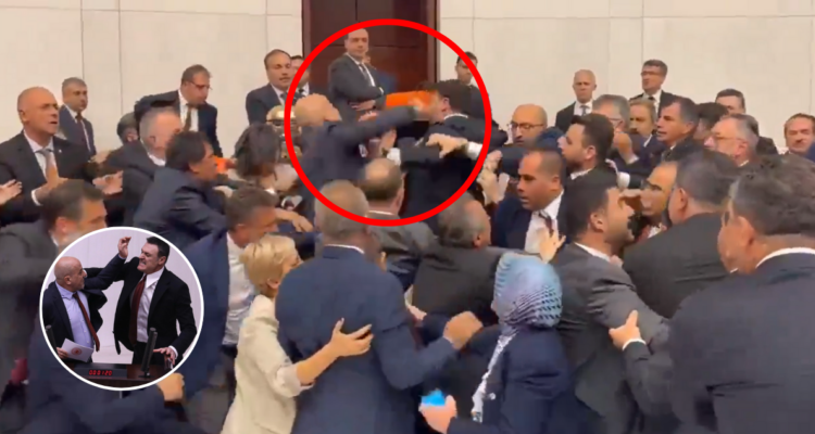 A puñetazos y patadas: brutal pelea en el Parlamento de Turquía termina con varios diputados heridos