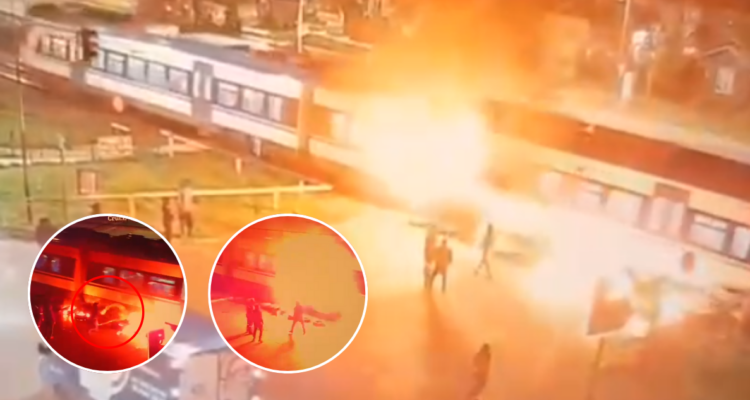 Encapuchados prenden barricadas y rocían combustible a tren en Padre Las Casas: fuego afectó a ventana