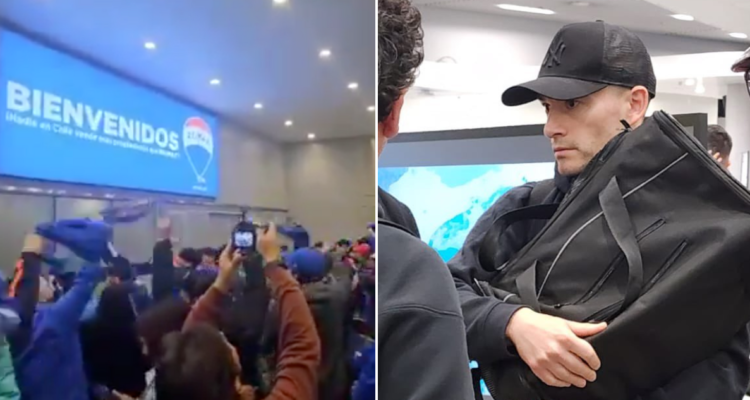 Charles Aránguiz aterrizó en Chile ante un masivo recibimiento de hinchas de la U.