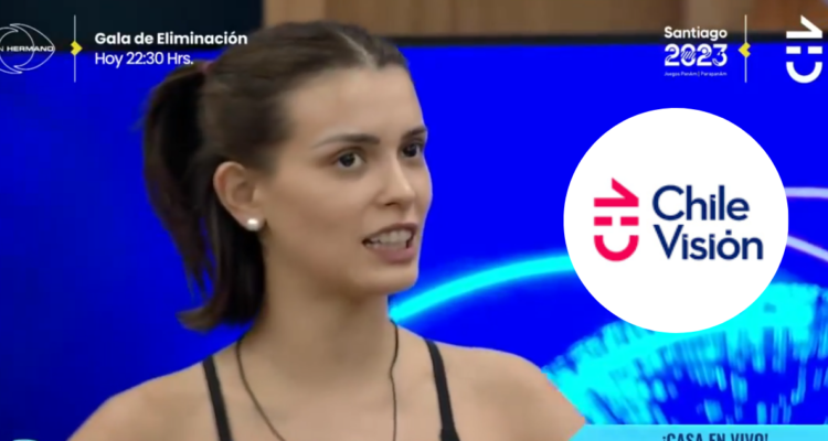 Cony Capelli en primera temporada de Gran Hermano Chile y logo del canal CHV