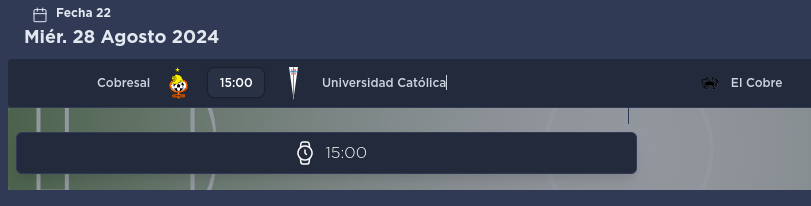 Cobresal Católica reprogramación