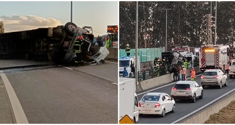 Congestión por volcamiento de camión en Colcura