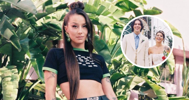 Denise Rosenthal y foto de su matrimonio con Camilo Zicavo en referencia a planes de maternidad
