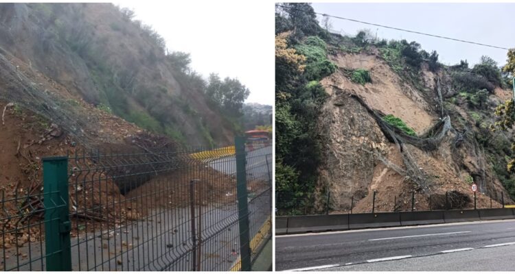 Deslizamiento de tierra en Valparaíso