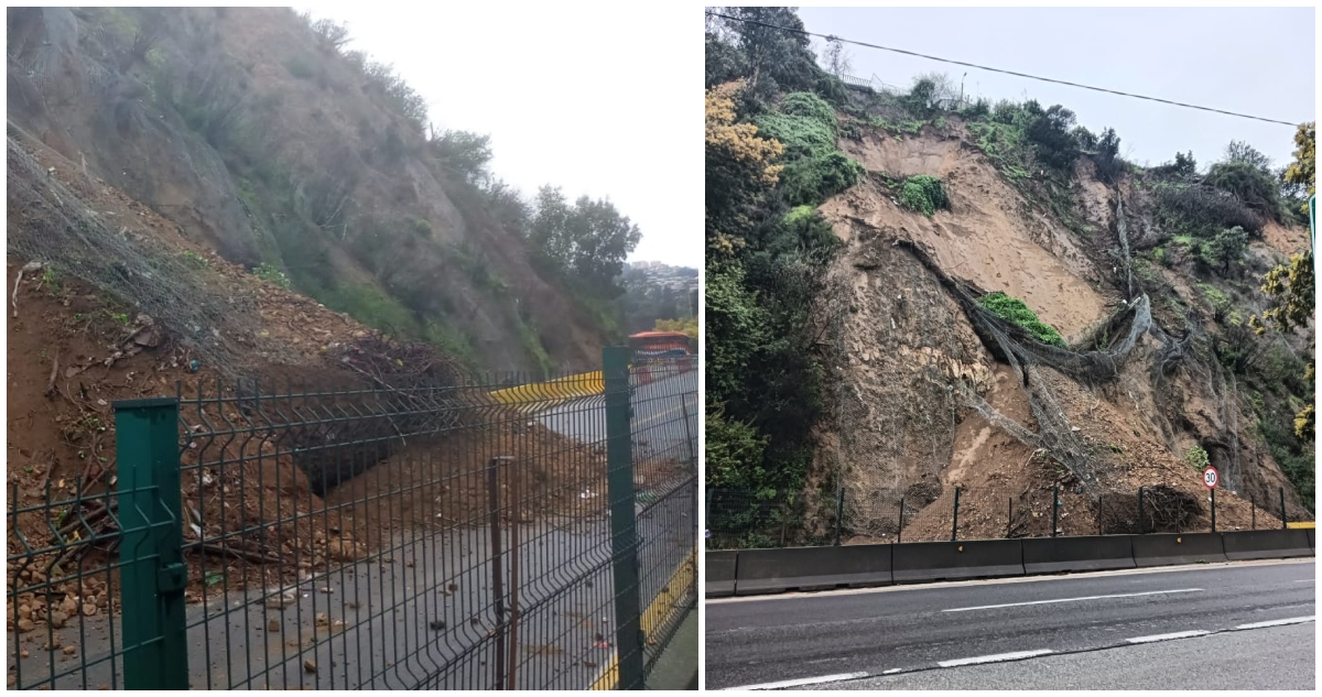 Deslizamiento de tierra en Valparaíso