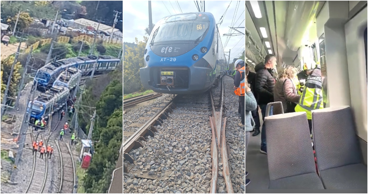 Desrielo de tren en QUilpué