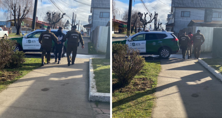 Sujetos detenidos en Purranque por Carabineros por tráfico de drogas