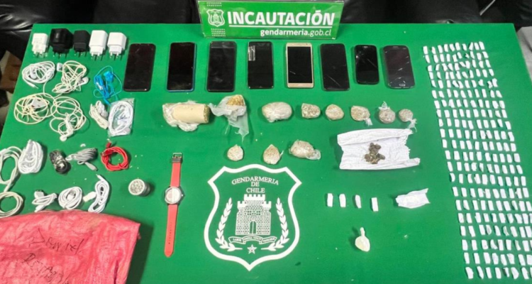 Gendarmería incautó cerca de 600 armas blancas y 152 celulares durante julio en cárceles de Valparaíso