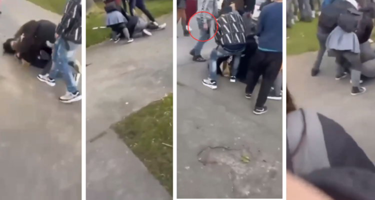 Captan brutal pelea entre estudiantes del CEAT en San Pedro de La Paz: uno de ellos sacó pistola