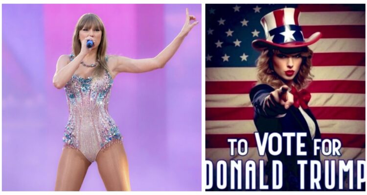 Donald Trump publica imágenes de IA con Taylor Swift y “swifties” apoyando su candidatura