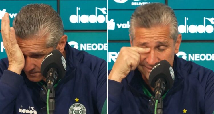 Jorginho, DT de Coritiba, se conmovió con caso de Juan Izquierdo y lloró en conferencia