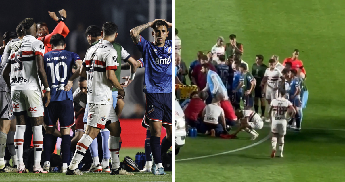 Desplome de Juan Izquierdo provocó pánico en duelo de Copa Libertadores.