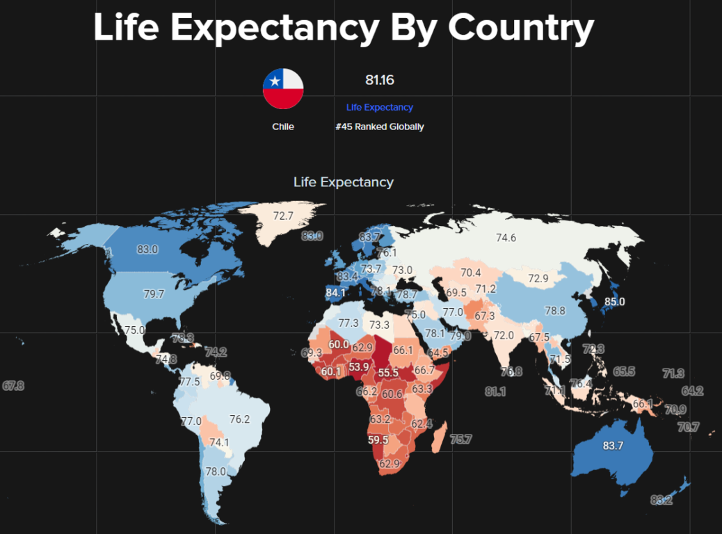 ¿En qué lugar está Chile? Estos son los países con expectativas de vida más altas y bajas del mundo