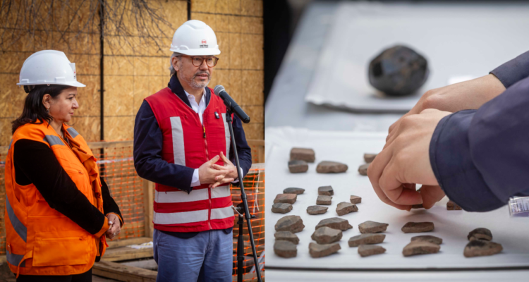 Avanza proyecto de la Línea 9 de Metro: descubren varios materiales arqueológicos en La Pintana