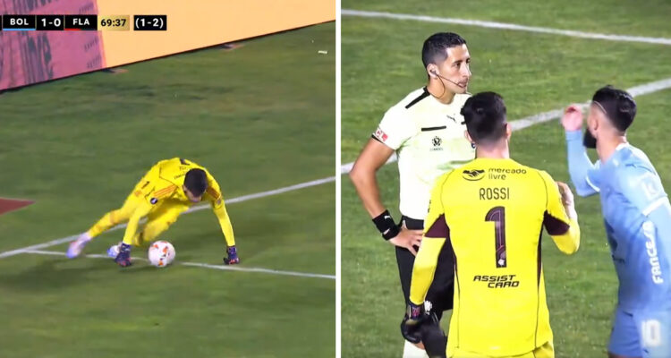 Arquero de Flamengo hizo tiempo de burda manera ante Bolívar por Copa Libertadores.