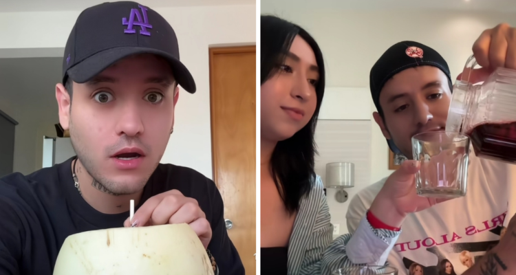 Un generador de contenido mexicano realizó dos conocidas preparaciones chilenas: Melón con vino y Borgoña. Su reacción luego de probarlas, se volvió viral.