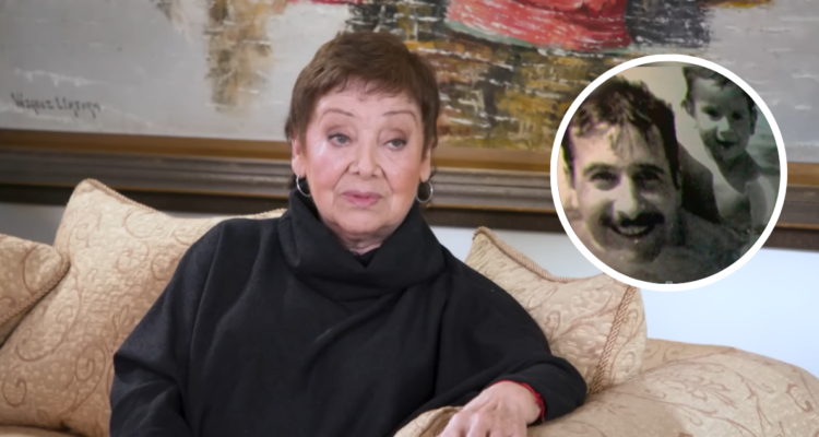 Gloria Benavides y captura de fotografía de su marido