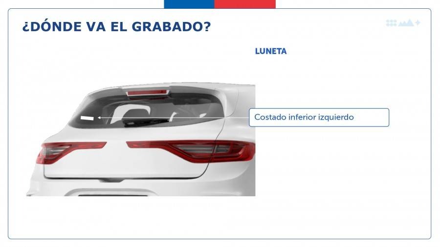 Hasta cuándo es el plazo final para grabar la patente en vidrios y espejos de vehículos qué características deben tener.