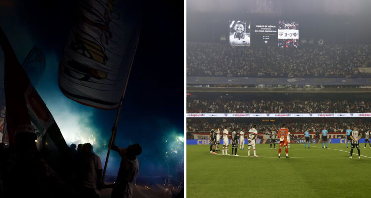 Sao Paulo homenajeó por montones a Luciano Izquierdo.