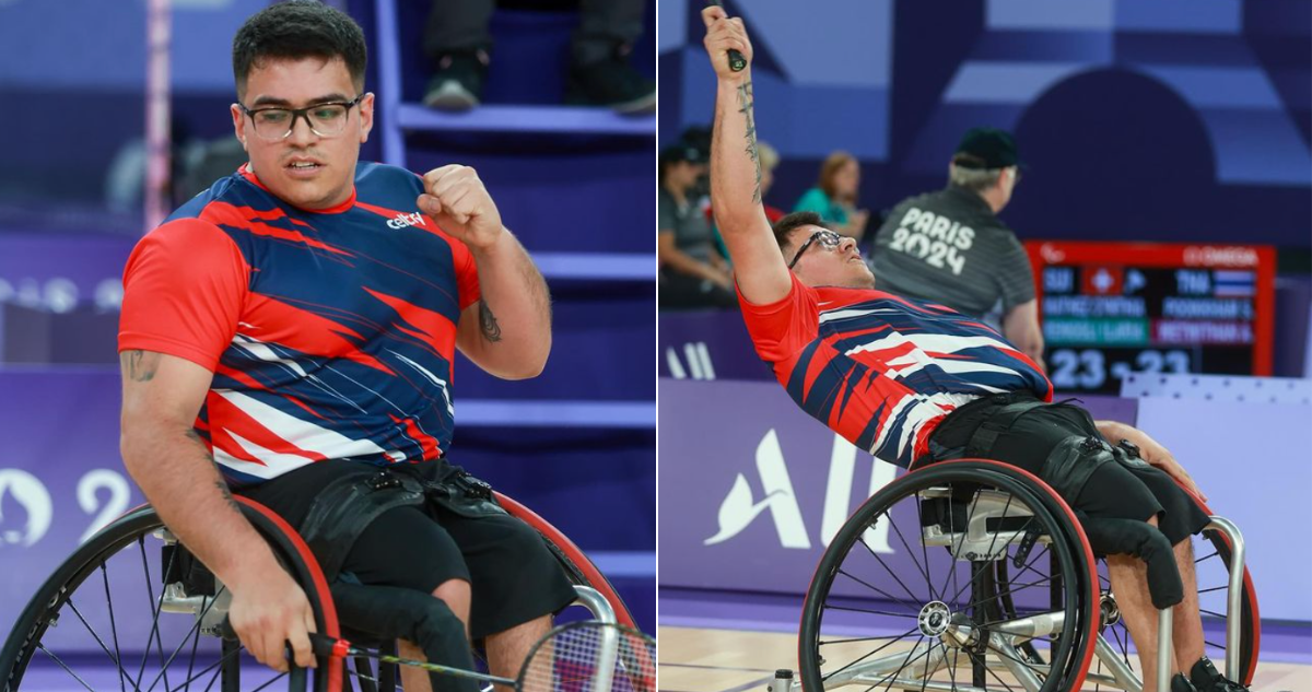 Jaime Aránguiz consiguió su primra victoria en Para bádmiton en los JJP de París 2024.