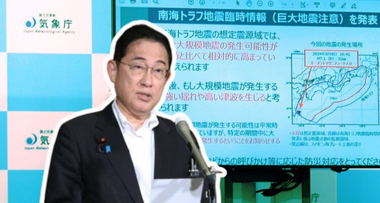 Primer ministro de Japón cancela viaje a Asia Central por alerta de un “megaterremoto”