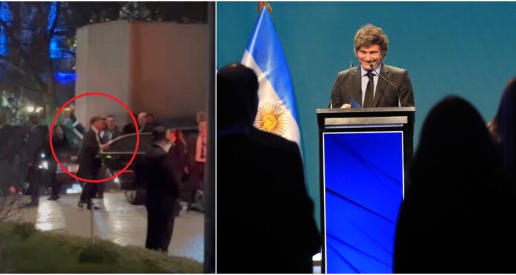 Javier Milei abandona evento privado en Santiago bajo fuertes medidas de seguridad y sin declaraciones
