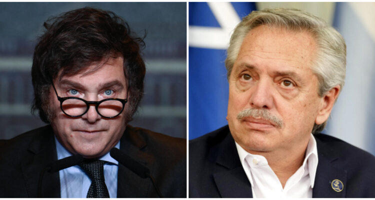 Javier Milei y Alberto Fernández
