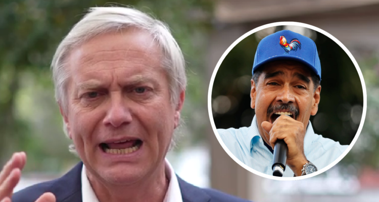 En la imagen, el líder del Partido Republicano, José Antonio Kast, y el dictador Nicolás Maduro.