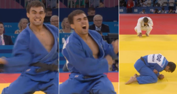 Judoca sufre insólita lesión tras celebrar medalla de bronce en París 2024.
